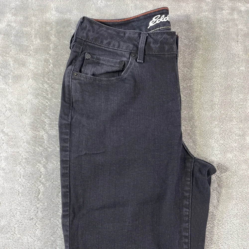 Eddie Bauer Jeans Curvy Womens 8‎ Black Boot Cut Stretch Denim Mid Rise Outdoor
